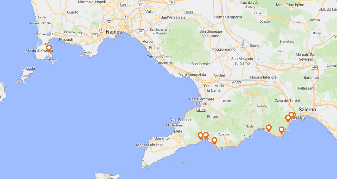 Mapa de Amalfi