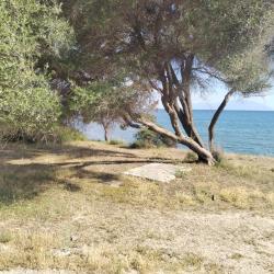 Foto de Mesimvria Zoni beach rodeado de montañas