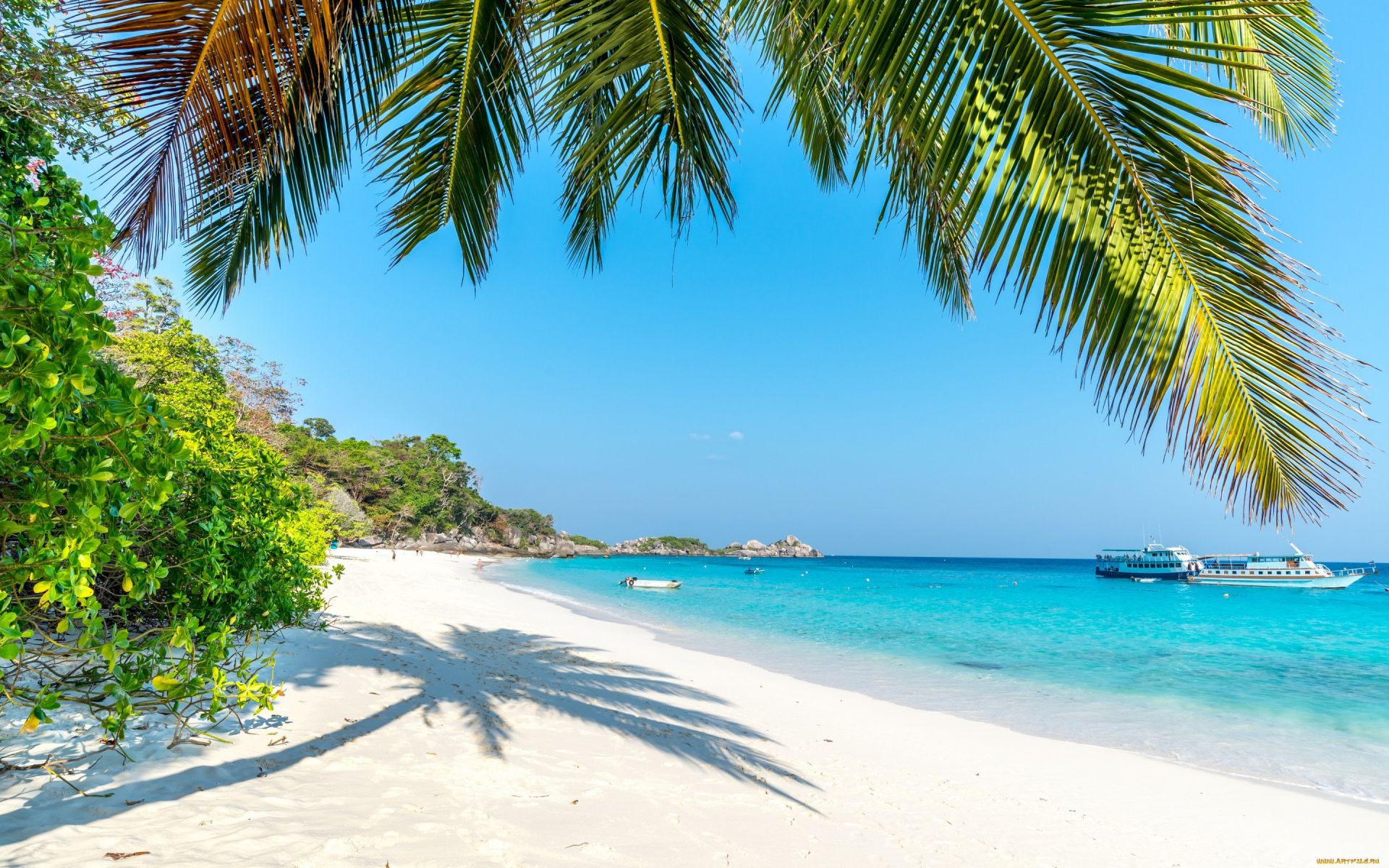 Foto de Playa Eagle con costa recta y larga
