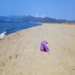 Foto de Pamucak beach con costa recta y larga